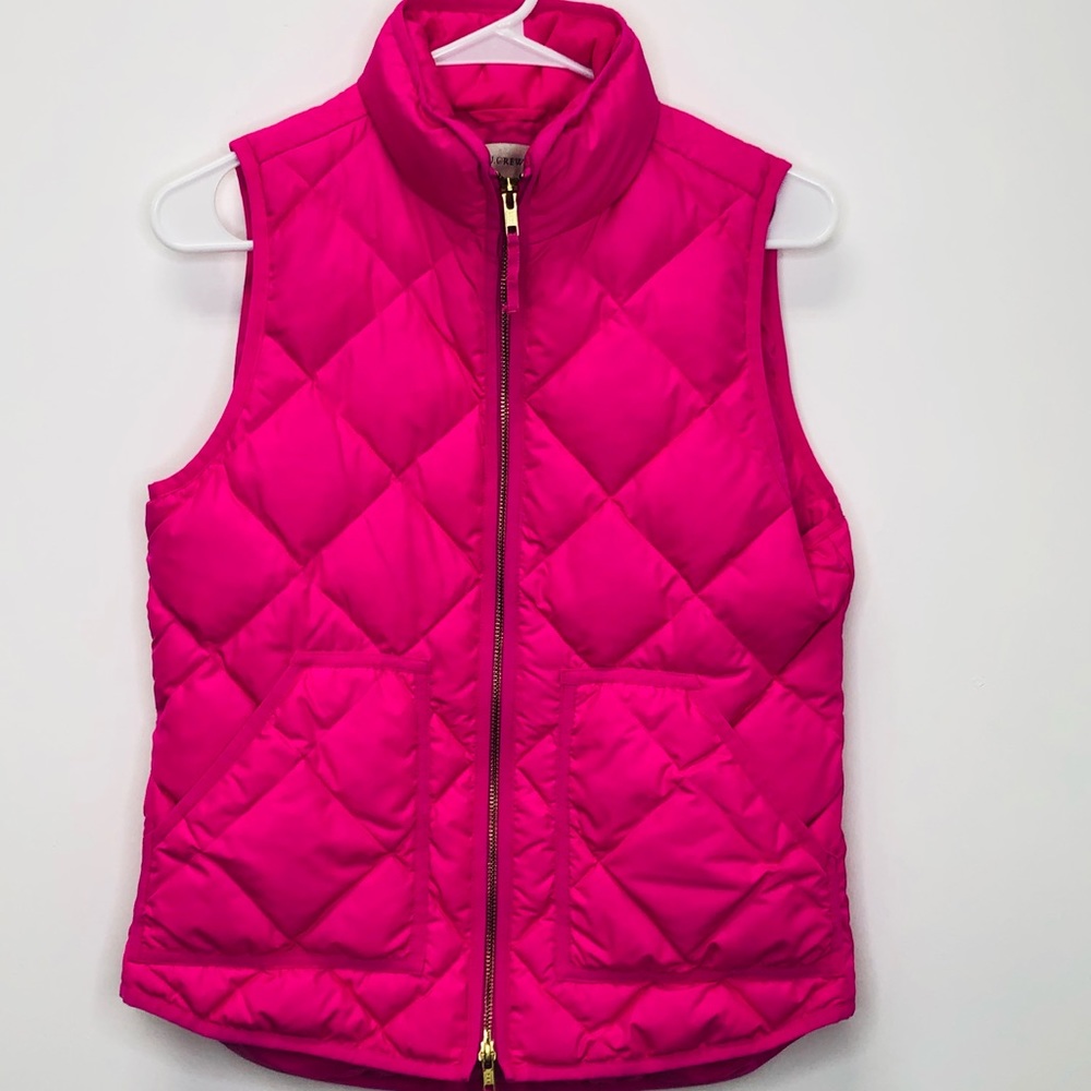 J.Crew Hot Pink Puffer Vest